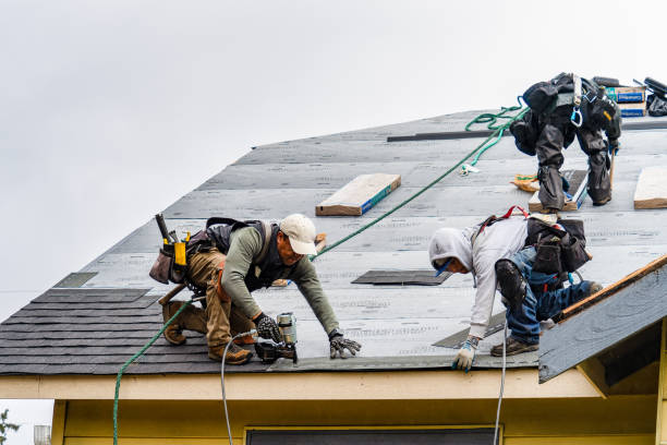 Professional Gutter Installation technician working in Hayward, WI